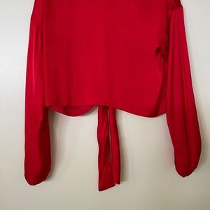 Carbon 38 Orange Silk Blouse - Size Small